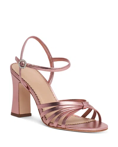 Cinq À Sept Cinq A Sept Women's Logan Strappy Metallic Heeled Sandals In Pink