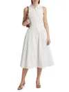 Cinq À Sept Women's Losey Stretch-cotton Midi-shirtdress In White