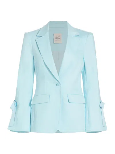 Cinq À Sept Women's Lou Stretch Denim Bow Blazer In Serene Sky