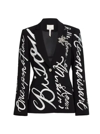Cinq À Sept Women's Love Journal Cheyenne Embellished Blazer In Black