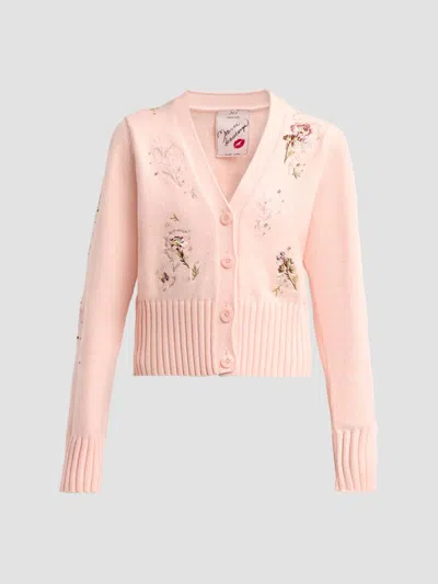 Cinq À Sept Women's Love Letter Floral Cardigan In Pink