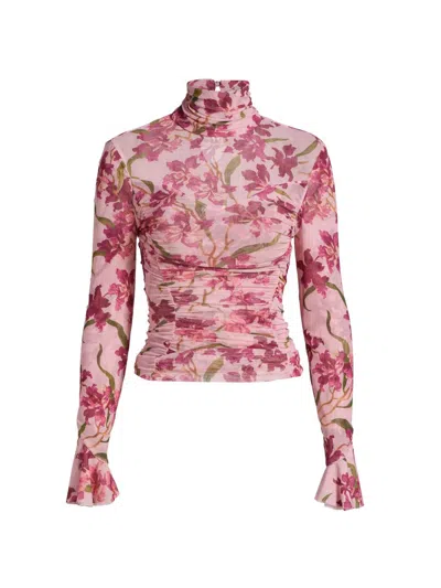 Cinq À Sept Cinq A Sept Trailing Hibiscus Lucy Top In Pink