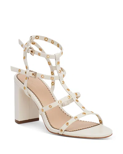 Cinq À Sept Cinq A Sept Women's Maisie Strappy Grommet Trim Block Heel Sandals In White