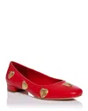 Cinq À Sept Cinq A Sept Women's Marin Block Heel Flats In Cardinal/gold