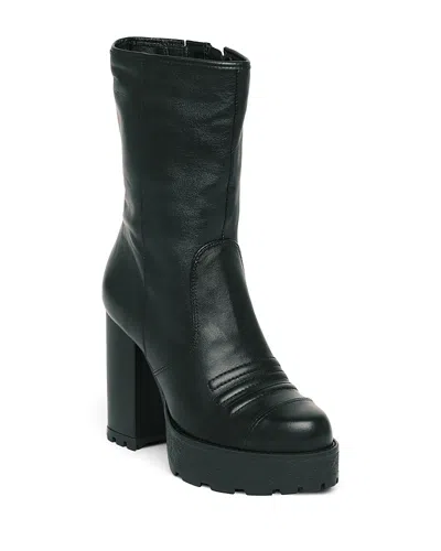 Cinq À Sept Cinq A Sept Women's Marley Leather Platform Boots In Blue