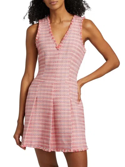 Cinq À Sept Women's Matilda Tweed A-line Minidress In Pink
