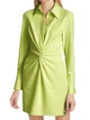 Cinq À Sept Women's Mckenna Knot-front Shirtdress In Warm Cranberry