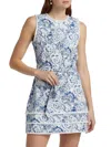 Cinq À Sept Women's Mindie Sketchbook Floral Denim Minidress In Blue