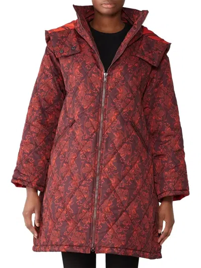 Cinq À Sept Women's Nico Floral Hooded Puffer Jacket In Red