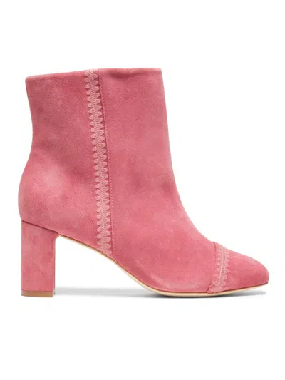 Cinq À Sept Women's Peyton 70mm Suede Crochet Ankle Boots In Pink