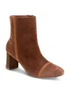 Cinq À Sept Cinq A Sept Women's Peyton Crochet Suede Ankle Boots In Brown