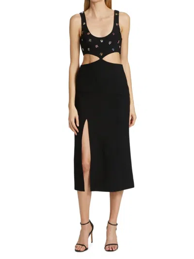 Cinq À Sept Women's Quinny Embellished Cutout Dress In Black