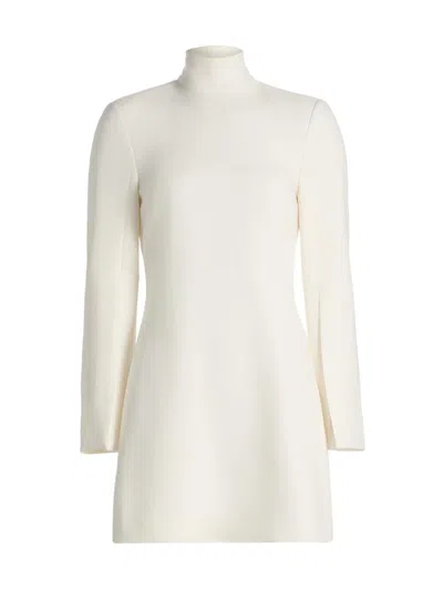 Cinq À Sept Randa Split-sleeve High-neck Mini Dress In White