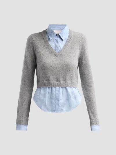 Cinq À Sept Women's Renna Layered Sweater In Gray