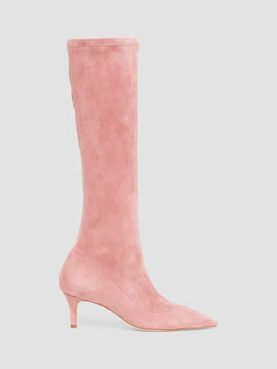 Cinq À Sept Women's Resort Jade 65mm Suede Boots In Smoky Lilac