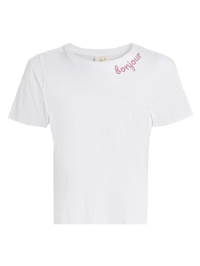 Cinq À Sept Women's Rhinestone Bonjour T-shirt