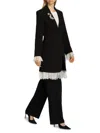 Cinq À Sept Roxie Lace-trim Coat In Black