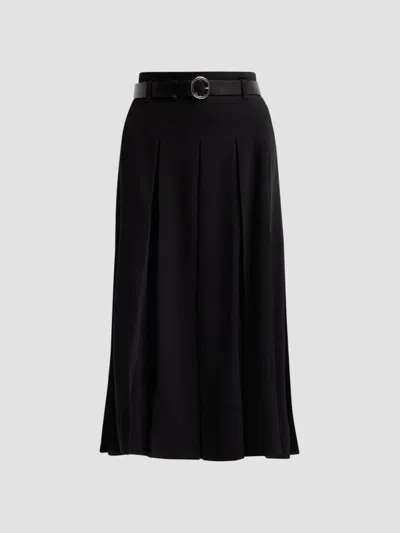 Cinq À Sept Women's Rylee Belted A-line Midi Skirt In Black
