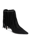 Cinq À Sept Cinq A Sept Women's Sammy Fringe Suede Ankle Boots In Black