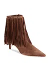 Cinq À Sept Sammy Fringe Bootie In Brown
