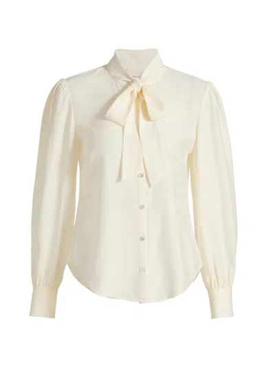 Cinq À Sept Women's Scotlyn Silk Tieneck Blouse In Neutral