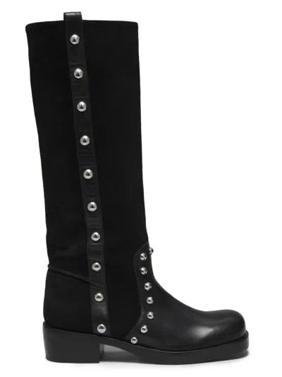 Cinq À Sept Women's Shira 45mm Studded Knee-high Boots In Black