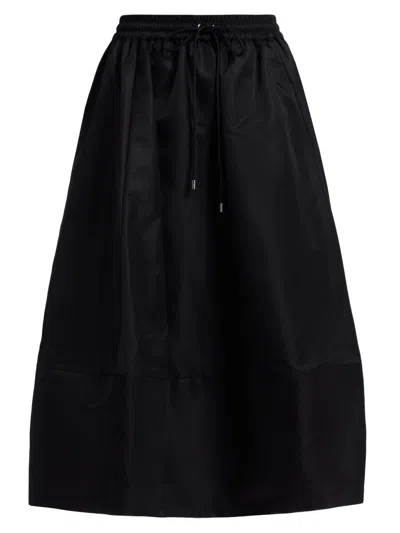 Cinq À Sept Women's Sirani Drawstring Midi-skirt In Black