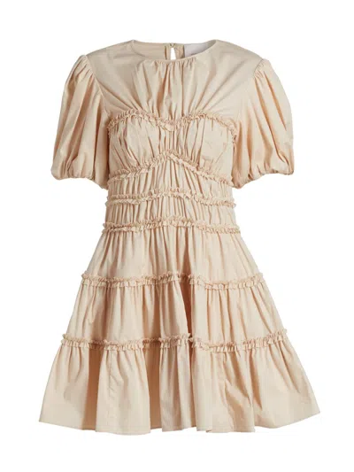 Cinq À Sept Women's Sirrina Gathered A-line Minidress In Neutral