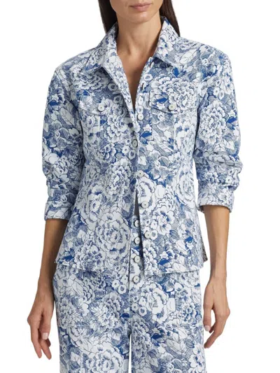 Cinq À Sept Women's Sketchbook Floral Scrunched Canyon Jacket In Multi