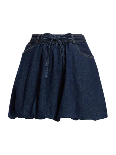 Cinq À Sept Women's Steph Denim Bubble Miniskirt In Blue