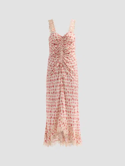 Cinq À Sept Women's Stevie Ikat Roses Midi-dress In Pink