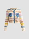 Cinq À Sept Cinq A Sept Suki Denim Combo Cardigan In White