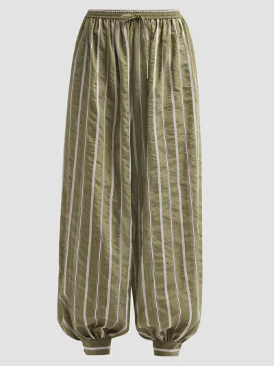 Cinq À Sept Women's Sullivan Striped Parachute Pants In Green