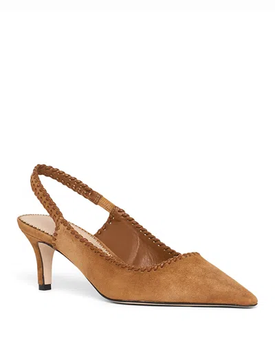 Cinq À Sept Cinq A Sept Women's Sylvie Suede Slingback Pumps In Brown