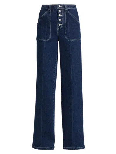 Cinq À Sept Women's Tailors Crease High-rise Wide-leg Pants In Orange