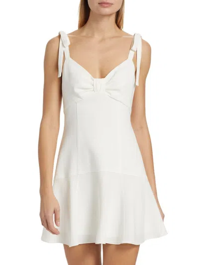 Cinq À Sept Women's Tally Crepe Bow Minidress In White
