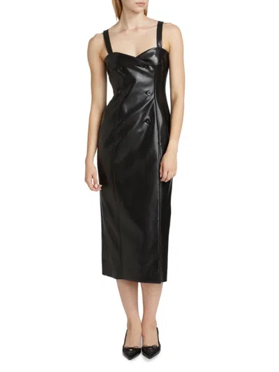 Cinq À Sept Women's Tessa Faux Leather Midi-dress In Black