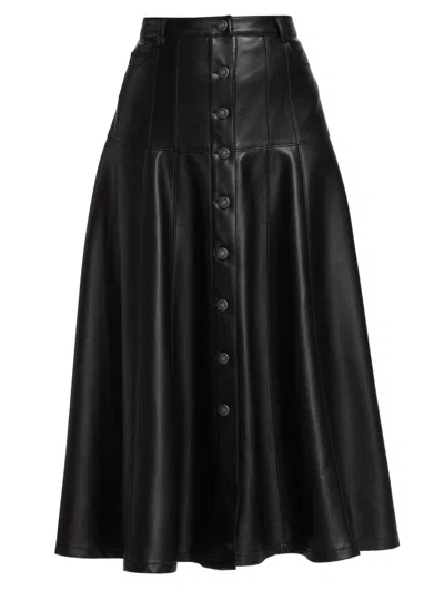 Cinq À Sept Cinq A Sept Faux Leather Veena Skirt In Black