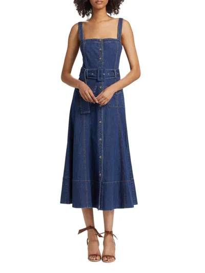 Cinq À Sept Women's Vega Denim Midi-dress In Blue
