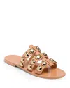 Cinq À Sept Virgina Studded Slides Tawny