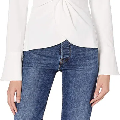 Cinq À Sept Mckenna Long-sleeve Collared Top In Black