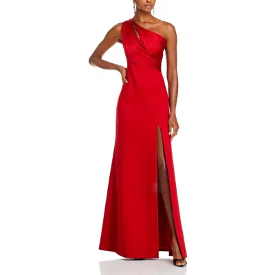 Cinq À Sept Womens Ruched Slit Evening Dress In Multi