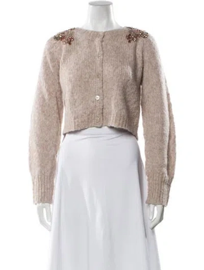 Pre-owned Cinq À Sept Wool Bateau Neckline Sweater In Pink