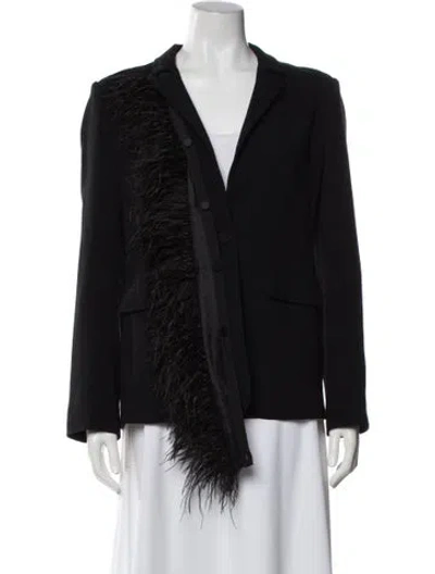 Pre-owned Cinq À Sept Wool Jacket In Black