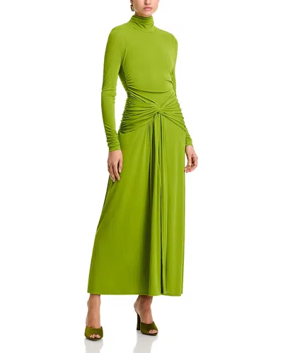 Cinq À Sept Cinq A Sept Zahara Twist Front Turtleneck Gown In Kelp Forest