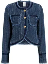 Cinq À Sept Cinq A Sept Zanda Boucle Denim Jacket In Blue