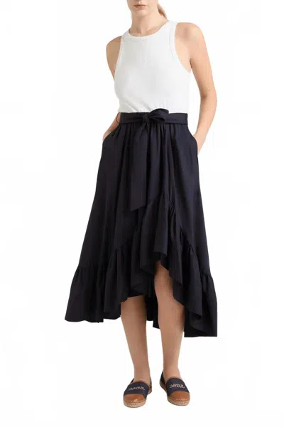 CINQ À SEPT ZAYLA DRESS IN WHITE NAVY