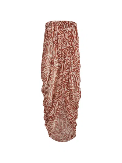 Cinq À Sept Zebra-pattern Asymmetric Dress In Brown