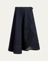 Cinq À Sept Zelda Denim Midi Skirt In Indigo