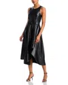 Cinq À Sept Cinq A Sept Zelda Faux Leather Dress In Black
